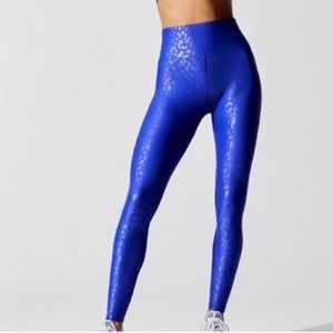 CARBON38 TAKARA SHINE LEOPARD LEGGING BLUE SMALL